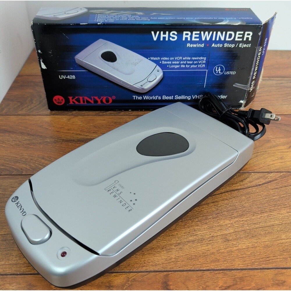 Kinyo VHS Video Cassette Tape Rewinder Auto Stop UV-428 - Very Good Condition